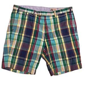 Ralph Lauren India Madras Plaid Shirts Men’s Size 36 8.5” Classic Fit Chino NWOT